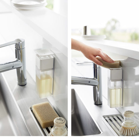 片手で出せるマグネットディスペンサー プレート ホワイト.|s8